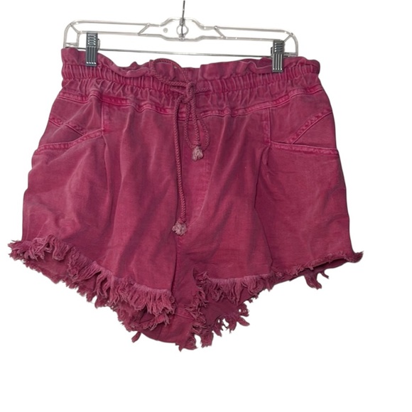 Fantastic Fawn Pants - Fantastic Fawn Pull On Paperbag Tie Waist Frayed Hem Shorts Size Large